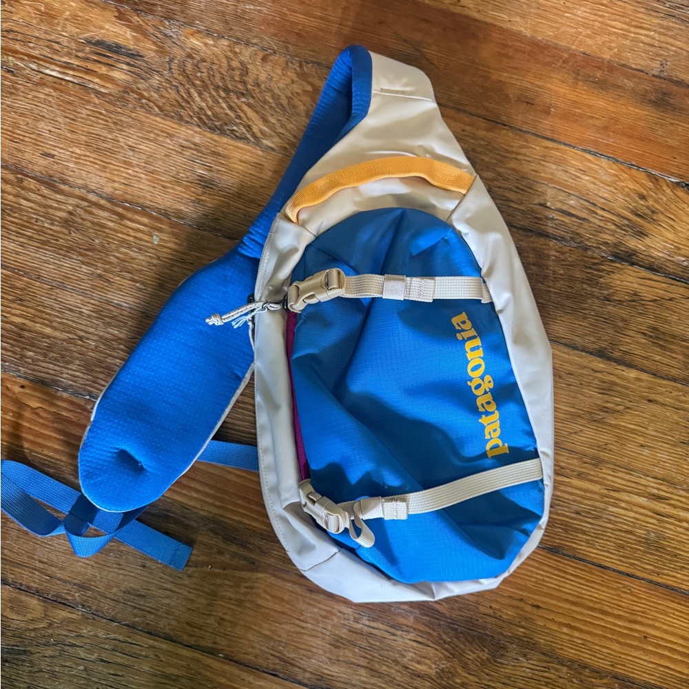 Patagonia Blue and Cream 8L Sling Bag
